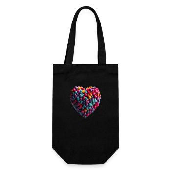 A declaration of love doesn't have to be perfect - Gift Bag for Bottles - black - Front