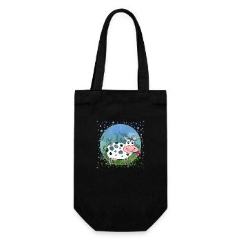 Cow - Gift Bag for Bottles - black - Front