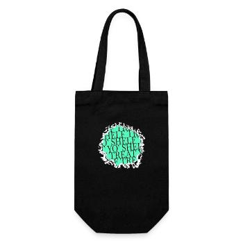 bday book reader book dragon green present - Gift Bag for Bottles - black - Front