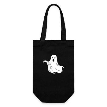 Geist Geister Geisterstunde Halloween - Geschenkbeutel für Flaschen - Schwarz - Vorne
