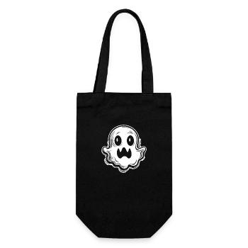 Geist Geister Geisterstunde Halloween - Geschenkbeutel für Flaschen - Schwarz - Vorne