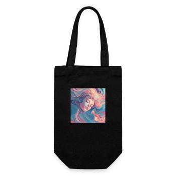 izup2u dreaming girl - Geschenkbeutel für Flaschen - Schwarz - Vorne