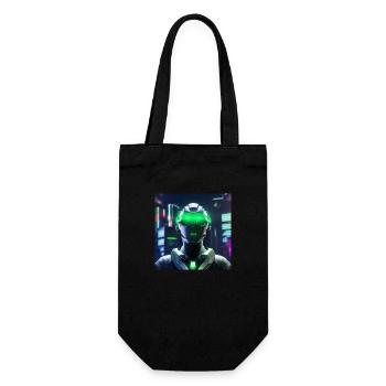 Cyberpunk Space Soldier - Gift Bag for Bottles - black - Front
