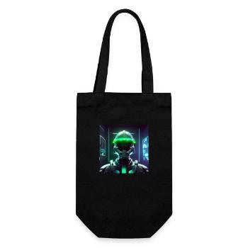 Cyberpunk Space Soldier - Gift Bag for Bottles - black - Front