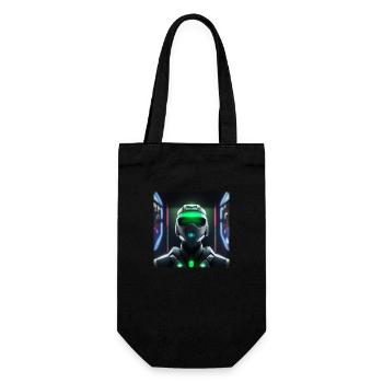 Cyberpunk Space Soldier - Gift Bag for Bottles - black - Front