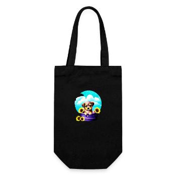 Labrador Retriever puppy Labrador owner - Gift Bag for Bottles - black - Front