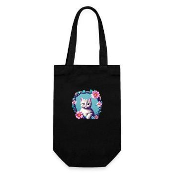 Cat British Shorthair Cat Lover Pet - Gift Bag for Bottles - black - Front