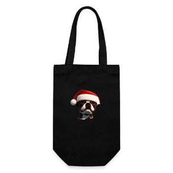 Bulldog Dogs Noël Dog Propriétaire de chien - Sac à bouteille - noir - Devant