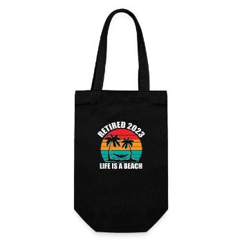 Retired 2023 Life Is A Beach - Gift Bag for Bottles - black - Front
