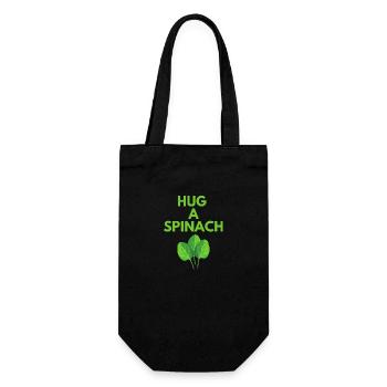 HUG A SPINACH - Gift Bag for Bottles - black - Front