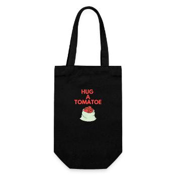 HUG A TOMATOE - Gift Bag for Bottles - black - Front