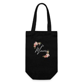 La mariée floral - Sac à bouteille - noir - Devant