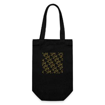 Design with many crowns - Gift Bag for Bottles - black - Front
