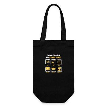 BIKE IN SPARE TIME - Gift Bag for Bottles - black - Front