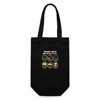 CAMP IN SPARE TIME - Gift Bag for Bottles - black - Front