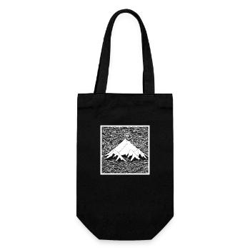 Dessin au trait d’une chaîne de montagnes - Sac à bouteille - noir - Devant