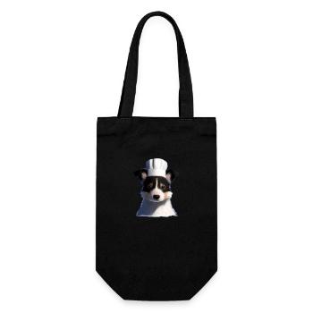 Border Collie Chef’s Hat Dogs Cooks Dog Lovers - Sac à bouteille - noir - Devant