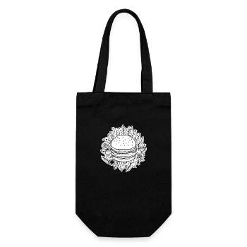 hamburgers, fast food, barbecues, cheeseburgers - Gift Bag for Bottles - black - Front