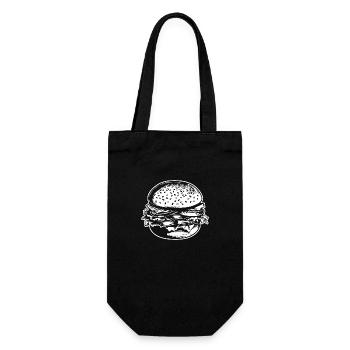 hamburgers, fast food, barbecues, cheeseburgers - Gift Bag for Bottles - black - Front