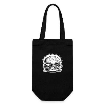 hamburgers, restauration rapide, barbecues, cheeseburgers - Sac à bouteille - noir - Devant