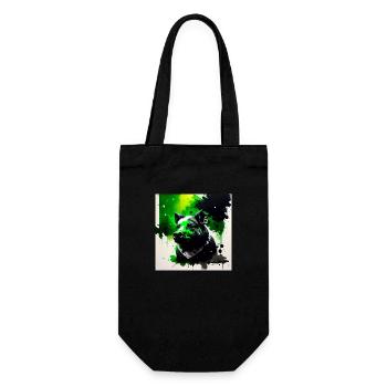 The Green Pig - Gift Bag for Bottles - black - Front
