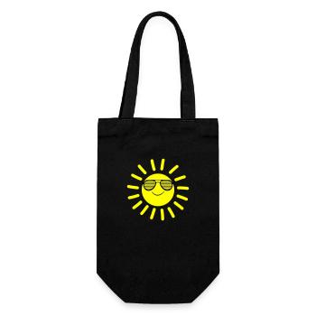 Sourire du soleil - Sac à bouteille - noir - Devant