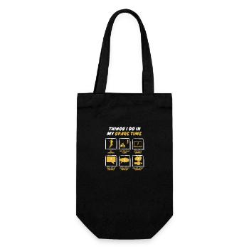 RUN IN SPARE TIME - Gift Bag for Bottles - black - Front