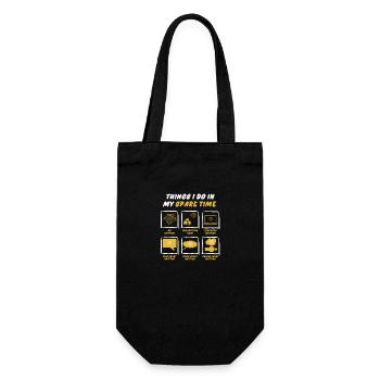 KNITT IN SPARE TIME - Gift Bag for Bottles - black - Front