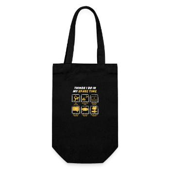 PILATES IN SPARE TIME - Gift Bag for Bottles - black - Front