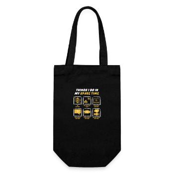 RAFTING IN SPARE TIME - Gift Bag for Bottles - black - Front