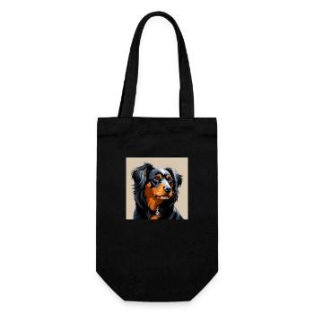 Dog - Gift Bag for Bottles - black - Front