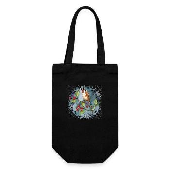 Colorful bird - Gift Bag for Bottles - black - Front