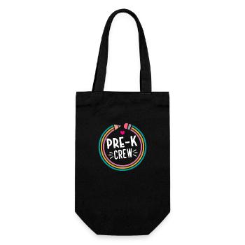 Pre k Crew Happy First Day of School Preschool - Gift Bag for Bottles - black - Front