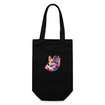 Hunde Portrait - Geschenkbeutel für Flaschen - Schwarz - Vorne