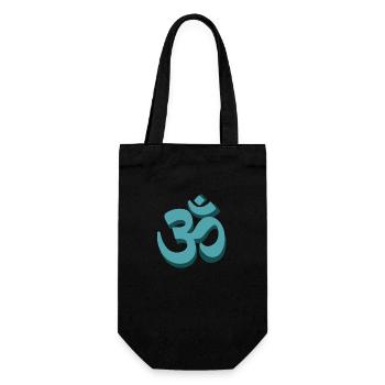 om zeichen symbol mantra yoga spirit liebe - Geschenkbeutel für Flaschen - Schwarz - Vorne