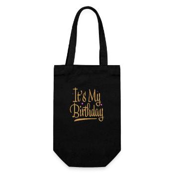 It ́s My Birthday - Gift Bag for Bottles - black - Front