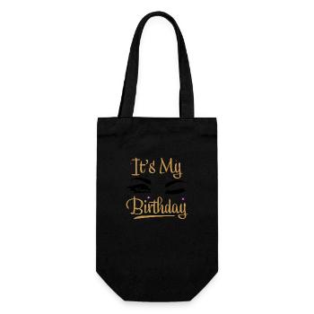 It ́s My Birthday - Gift Bag for Bottles - black - Front