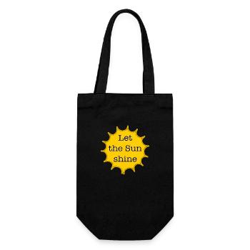 Let the Sun shine - Geschenkbeutel für Flaschen - Schwarz - Vorne