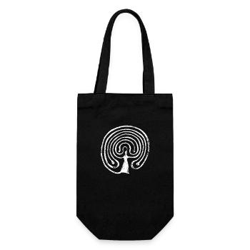 Labyrinth - Geschenkbeutel für Flaschen - Schwarz - Vorne