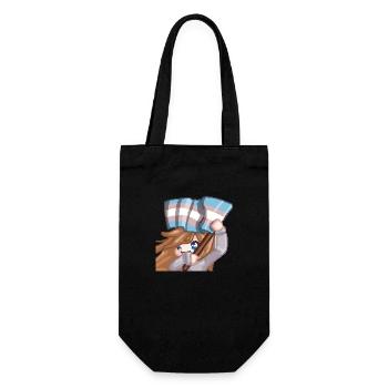PillowG1rl Emote mit Transflagge - Geschenkbeutel für Flaschen - Schwarz - Vorne