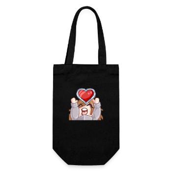 Pillowg1rl Emote mit Herz - Geschenkbeutel für Flaschen - Schwarz - Vorne