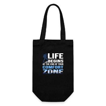mountain hike ridge walk pathless alpine mountain path - Gift Bag for Bottles - black - Front
