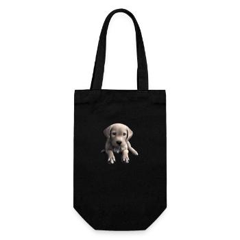 Labrador owner Labrador Retriever puppy - Gift Bag for Bottles - black - Front