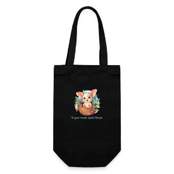 To your house, quiet Mouse - Sac à bouteille - noir - Devant