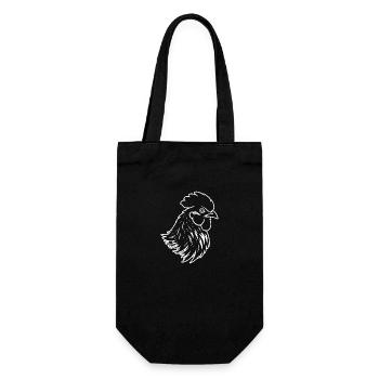 Chicken Chicken House Poultry Rooster Farm - Gift Bag for Bottles - black - Front