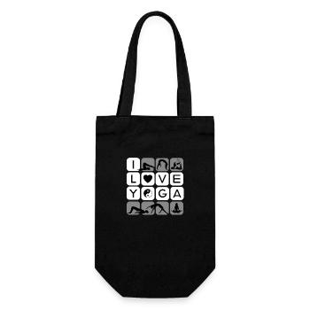 J’aime le yoga formes symboles chakra lettres - Sac à bouteille - noir - Devant