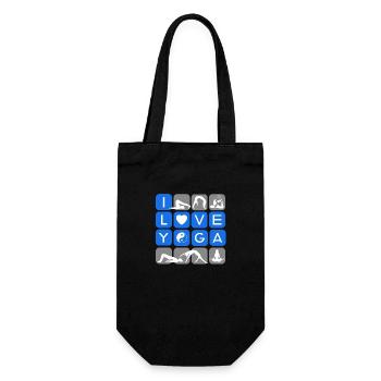 J’aime le yoga formen symbole chakra 1 3 - Sac à bouteille - noir - Devant