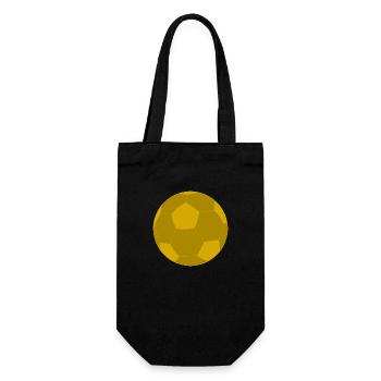 Golden football - Gift Bag for Bottles - black - Front