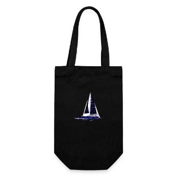 Sailing Ship Sailing Sailboat Sailing Sailing Sailor - Gift Bag for Bottles - black - Front