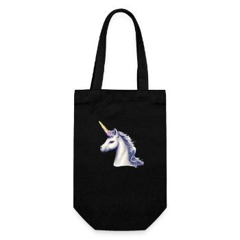 Licorne Fille Licornes Licorne Animal Mythique Licorne - Sac à bouteille - noir - Devant